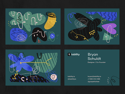 tability.io cards abstract business card colors drawing faces graphic design illustration ipad pro print design procreate sketches tability type layout
