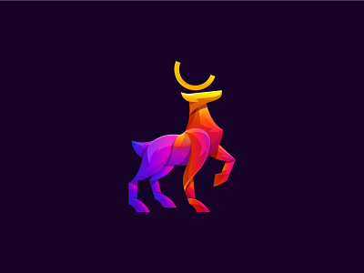 Deer 3d logo animal logo branding colorful colorful logo deer design gradient gradient logo illustration logo mascot vector