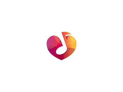 Music Lovers Gradient Logo 3d apps brand branding identity gradient icon illustration logo love music vector