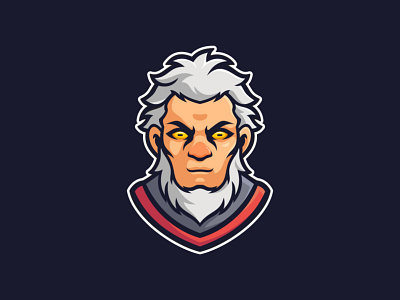 Sannin branding cartoon esport logo game logo character mascot logo old man sannin vector