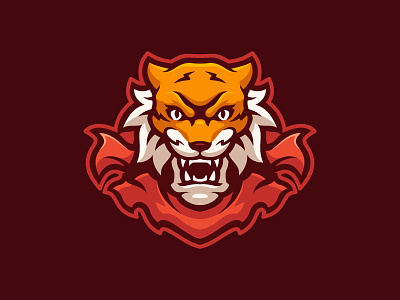 Tiger Warrior animal branding cartoon esport logo game illustration logo character mascot logo roar tiger vector warrior