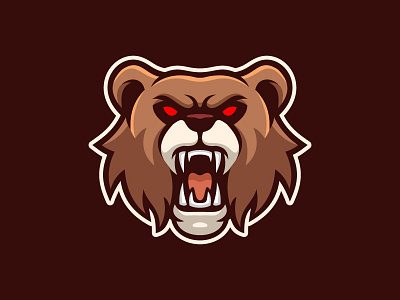 Angry bear angry bear branding cartoon esport logo game illustration logo character mascot logo roar vector wild