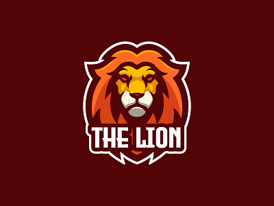 The Lion cartoon cat character design esport logo illustration lion logo logo gaming mascot vector wild