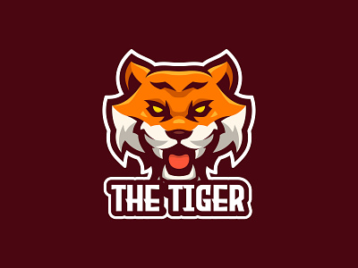 The Tiger cartoon character design esport logo illustration katz logo logo gaming mascot tigermcat vector