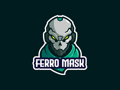 Ferro Mask cartoon character design esport logo ferro illustration iron logo logo gaming mascot mask metal vector