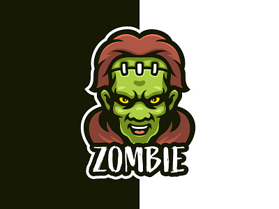 Zombie cartoon character design esport logo illustration logo logo gaming mascot vector zombie