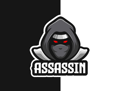 Assassin assassin cartoon character cloak design esport logo illustration logo logo gaming mascot mask ninja vector