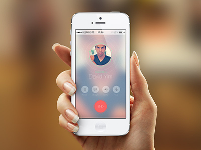Call App app blur button call flat icon mobile phone ui ux