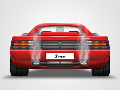 Ferrari Testarossa back car ferrari smoke testarossa