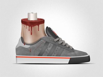 Bloody Sneaker adidas blood foot icon illustration sneaker
