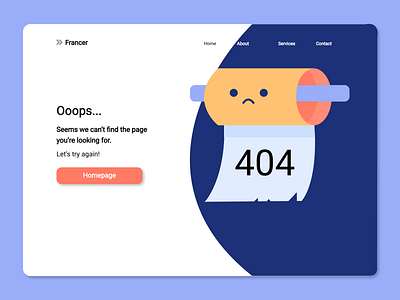 Daily Ui Challenge #008 # 404 Page