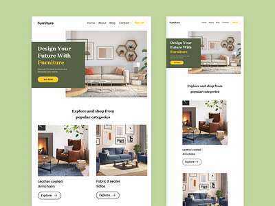 E commerce Furniture Landing Page