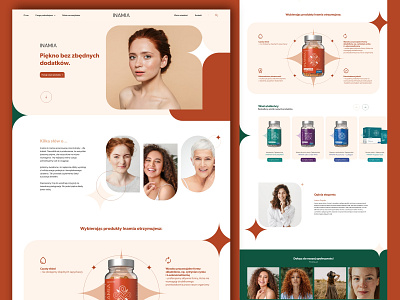 Inamia - product page care cosmetics design dietary supplements minimal skin ui ux