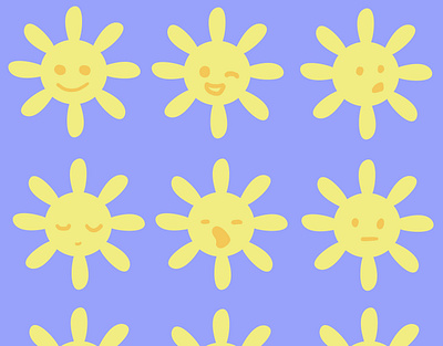 Sunny art arwork design digital dribbble illustration pattern pattern art