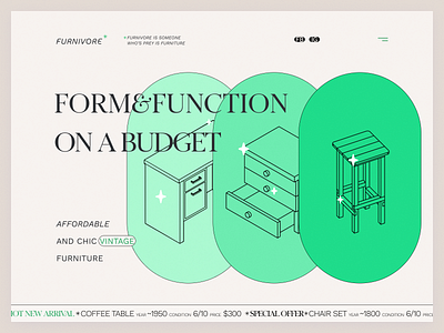 Furnivore Vintage furniture furnivore web web design webdesign website