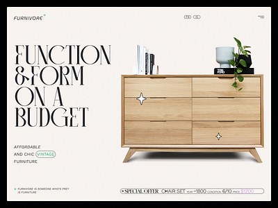 Furnivore concept v2 product design ui web web design website