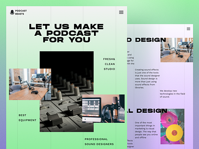 Podcast beast website podcast product design ui web web design website