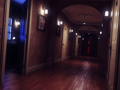 Dark Hotel 3d 3d lighting 3d modeling 3d rendaring 3ds max