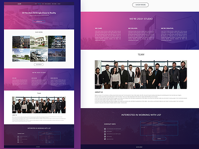 Zid31 Studio Website Design design landing modern page pink purple simple website
