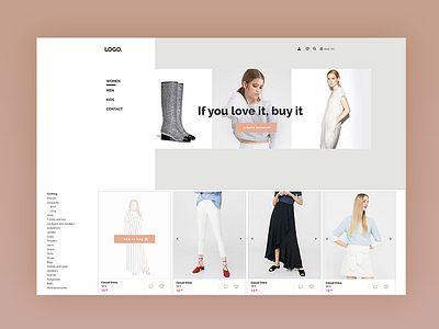 Second Hand Fashion Store with various sellers Landing Page