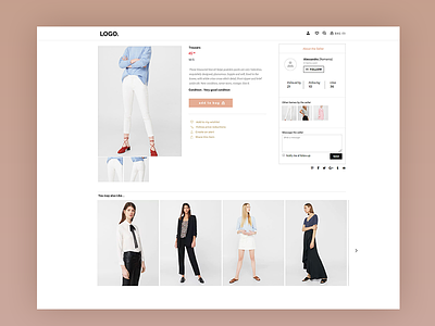 Second Hand Fashion Store with various sellers product pages clean design responsive design icons illustrator landing page multiple page photoshop presentation pricing website