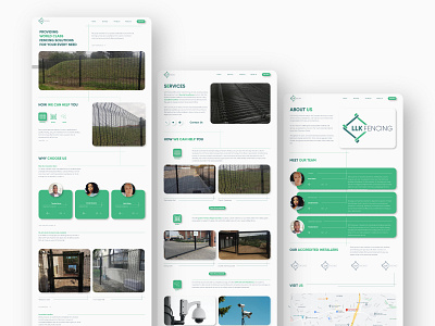 Fencing Company Website branding design ui ux