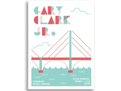 Gary Clark Jr. Gigposter design gary clark junior gigposter illustration poster poster design typography
