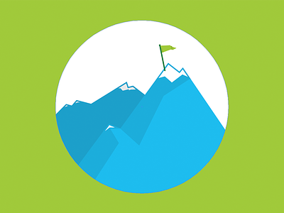 Risk-Taker exploration explore flag hiking illustration mountain risk vector