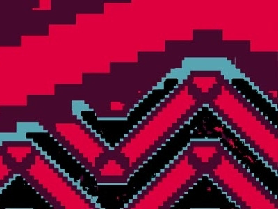 8-Bit Native American Pattern 8 bit digital gig poster illustrator justin jones native american pattern poster screen print tour poster