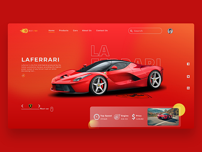 Online Car Rental Web Concept ui design ux design web design
