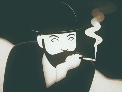 The man with the bowler hat illustration after affects motion 2d animation