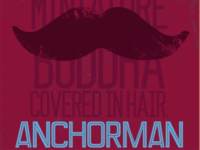 Anchorman Mo film graphic illustration poster typography