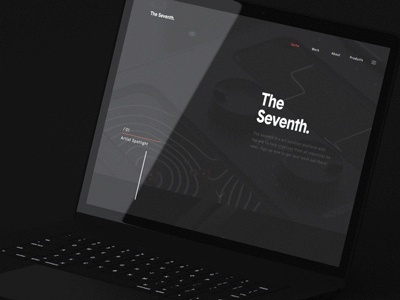 The Seventh after effects animation c4d gif minimal product web design