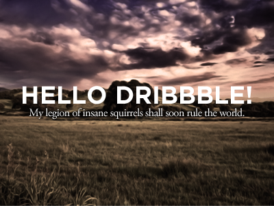 Hello Dribbble! dribbble hello invite matte painting welcome