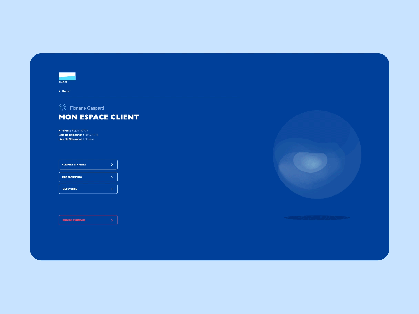 Online Banking - Webdesign - Profile bank datavisualization interactive interface motion profile web webdesign