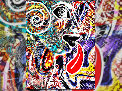 OK NOT OK abstract art colorful art digital painting