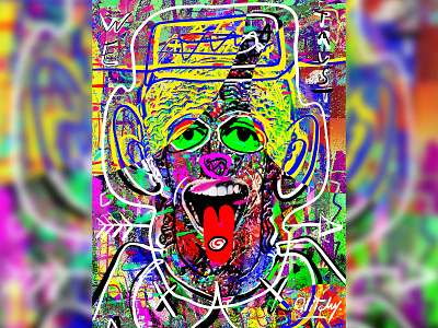 WE TRUST 2d abstract art colorful art digital painting