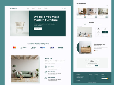 Furniture Website Landing Page
