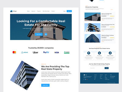 Real Estate Website Landing Page Design design graphic design illustration landing page landing page design logo real estate design real estate landing page real estate website real estate website landing page ui ui design ui ux website design user interface design ux design web design website website design