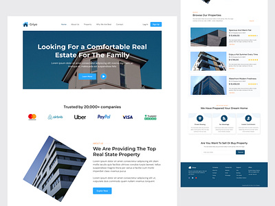 Real Estate Website Landing Page Design