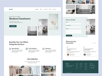 Modern Furniture Website Landing Page Design animation branding design furniture landing page furniture website design furniture website landing page graphic design landing page logo motion graphics ui ui ux website us user interface design ux ux design web design website website design wereframe design