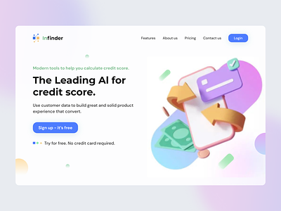 Credit Score Calculator Landing Page credit score credit score calculator website credit score landing page credit score website design graphic design illustration landing page ui design ui ux design user interface design ux design web web design website design