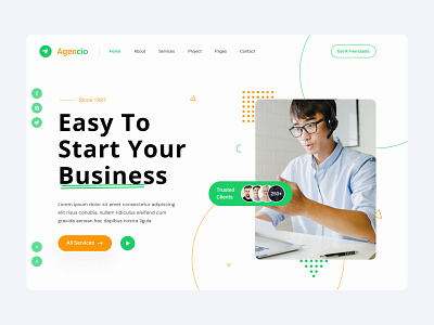 Business Solution Agency Landing Page business idea business solution landing page business solution website business web business website design landing page ui ui design uiux design user interface design ux design web design website design