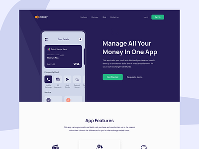 Personal Finance App Landing Page