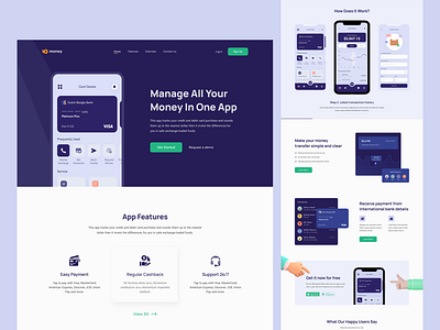 Personal Finance App Landing Page branding design finance app finance app landing page finance app website finance website financial app financial web financial website illustration logo personal finance app website personal finance landing page personal financial app ui ui design user interface design ux design web design website design