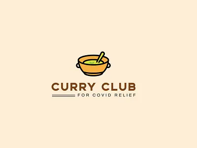 Curry Club for Covid relief design illustrator logo typography vector