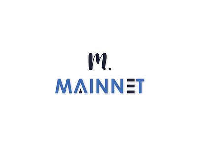 Mainnet design illustrator logo typography ui vector