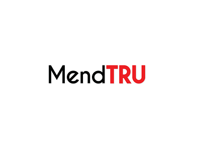MendTRU design illustrator logo typography ui vector