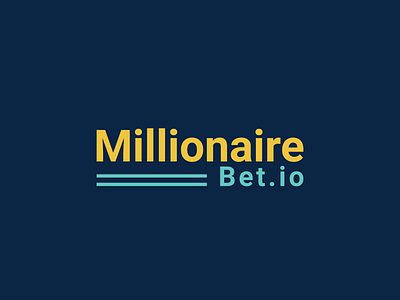 Millionaire Bet.io design illustrator logo typography vector