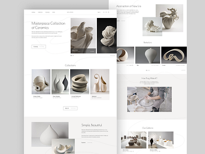 Art of Ceramics - landing page art ceramics design design ui design uiux ecommerce landing page minimalism onlene store ui ui ui cuncept ui ux web web design